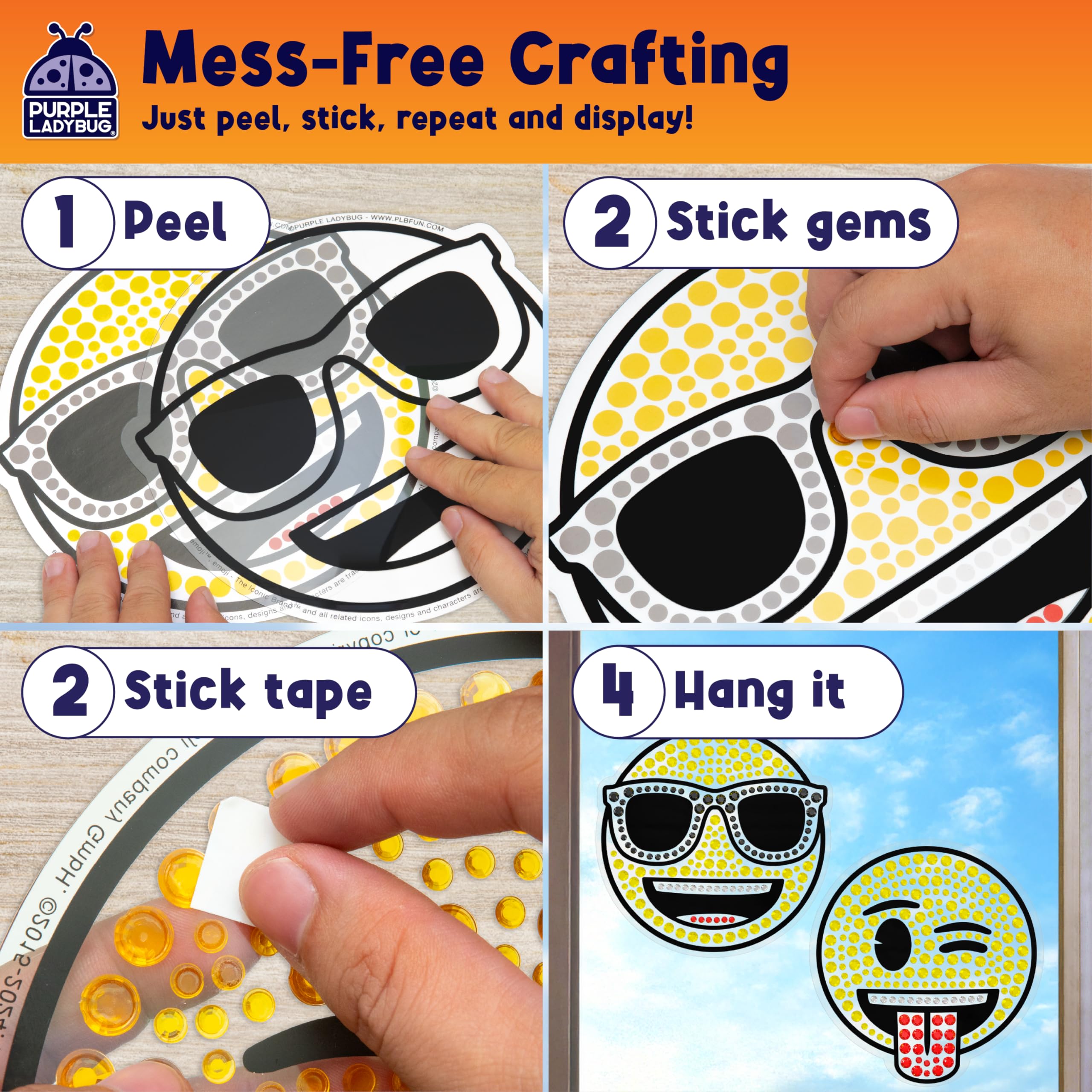 ☺︎ ☺︎  Amazon.com: SUNGEMMERS Emoji Cool & Wink Window Art Kit - DIY